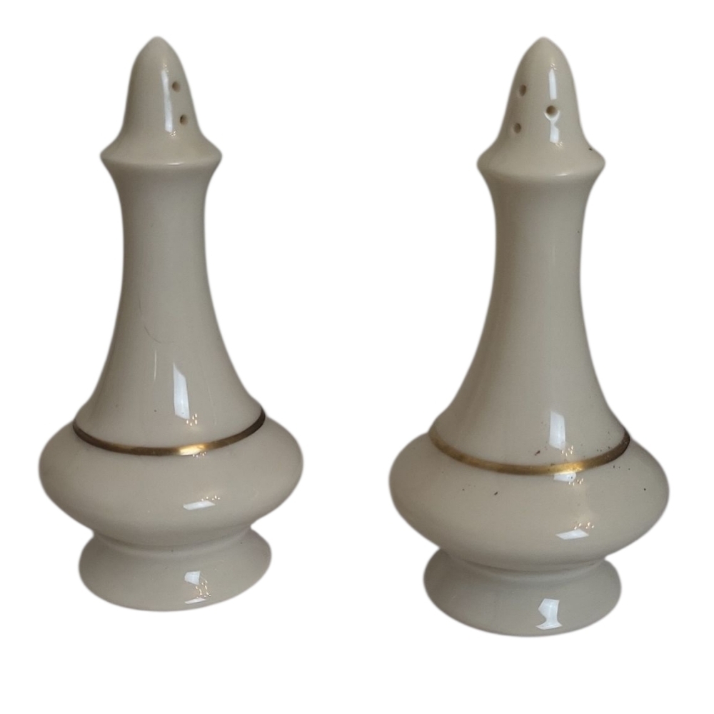 Vintage LENOX SALT & PEPPER SHAKERS-24% carat gold